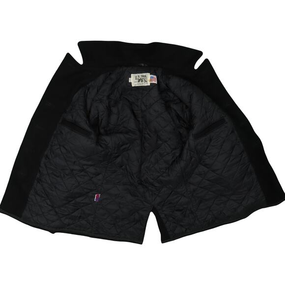 Schott NYC 740N USN Military Blue USA Made Pea Coat Peacoat Jacket S - Picture 5 of 7